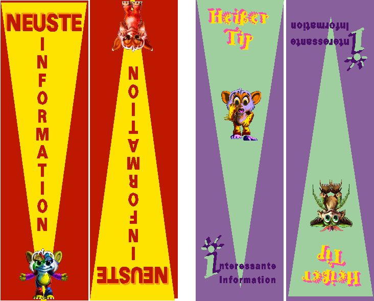 Creatures Bookmarks (Click to enlarge)