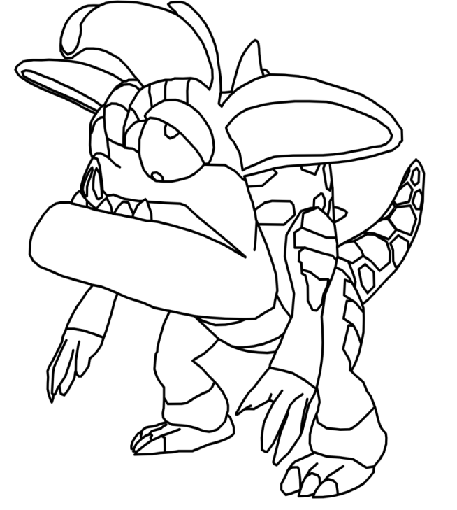 Banshee Grendel Colouring Page (Click to enlarge)