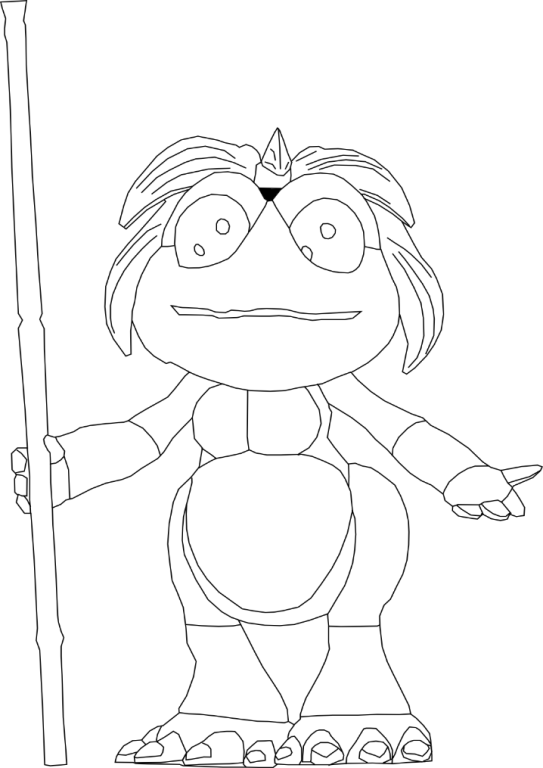 Worker Ettin Colouring Page (Click to enlarge)