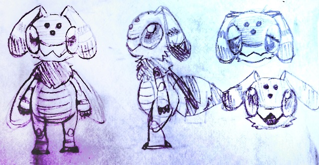 Insect creature idea - Chrysid (Click to enlarge)