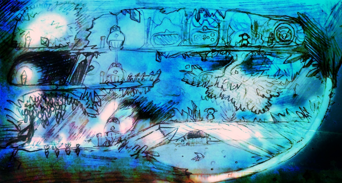 Crystal terrarium sketch (Click to enlarge)